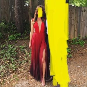 Gorgeous Ombré Red Bebe Gown